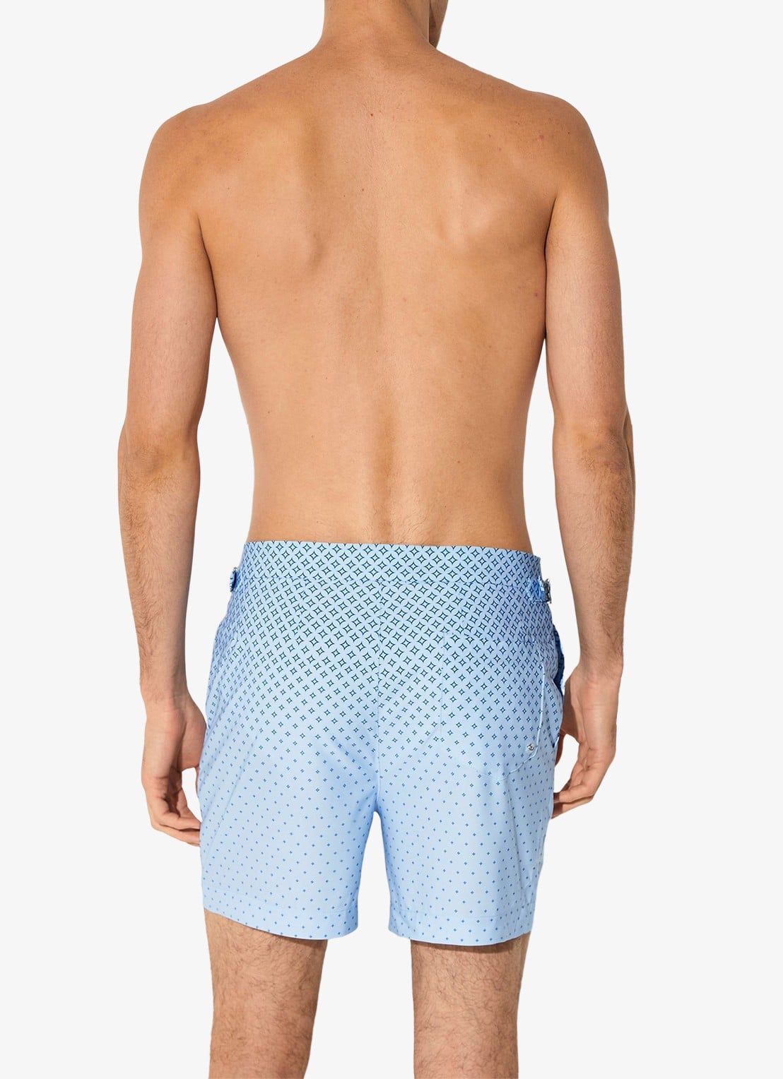 Reiss Darli zwemshort met print - achterkant 3 lichtblauw