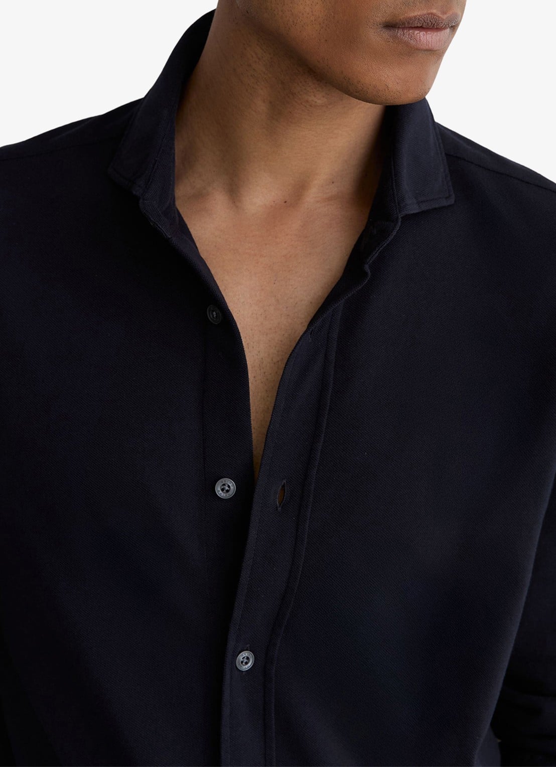Reiss Dasilva regular fit overhemd - detail 3 donkerblauw