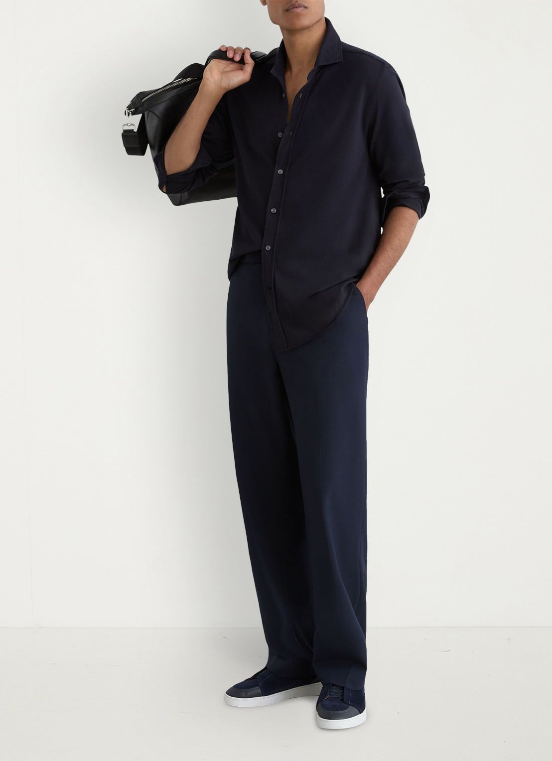 Reiss Dasilva regular fit overhemd - voorkant 5 donkerblauw