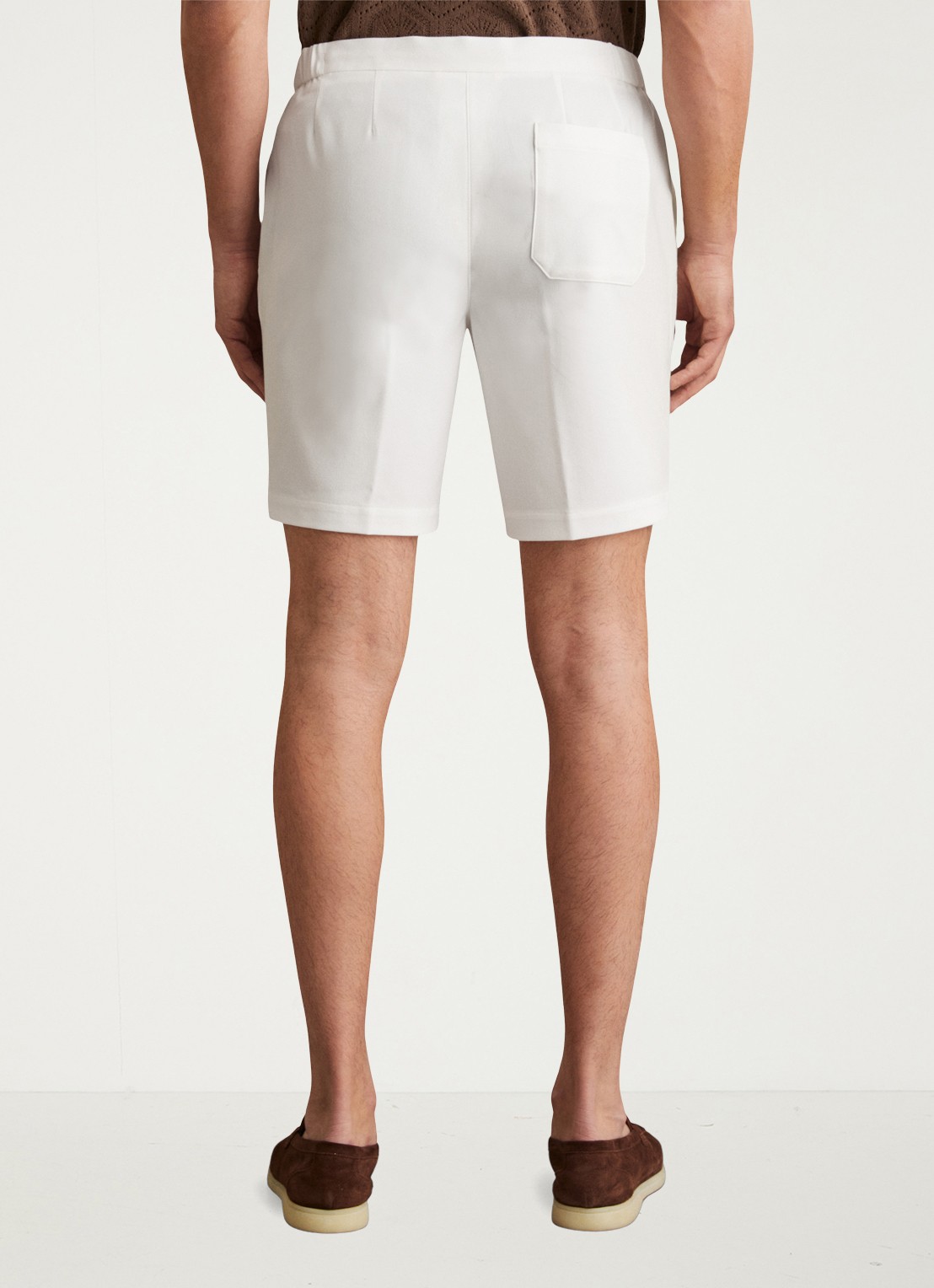 Reiss Deck straight fit korte broek met steekzakken - achterkant wit