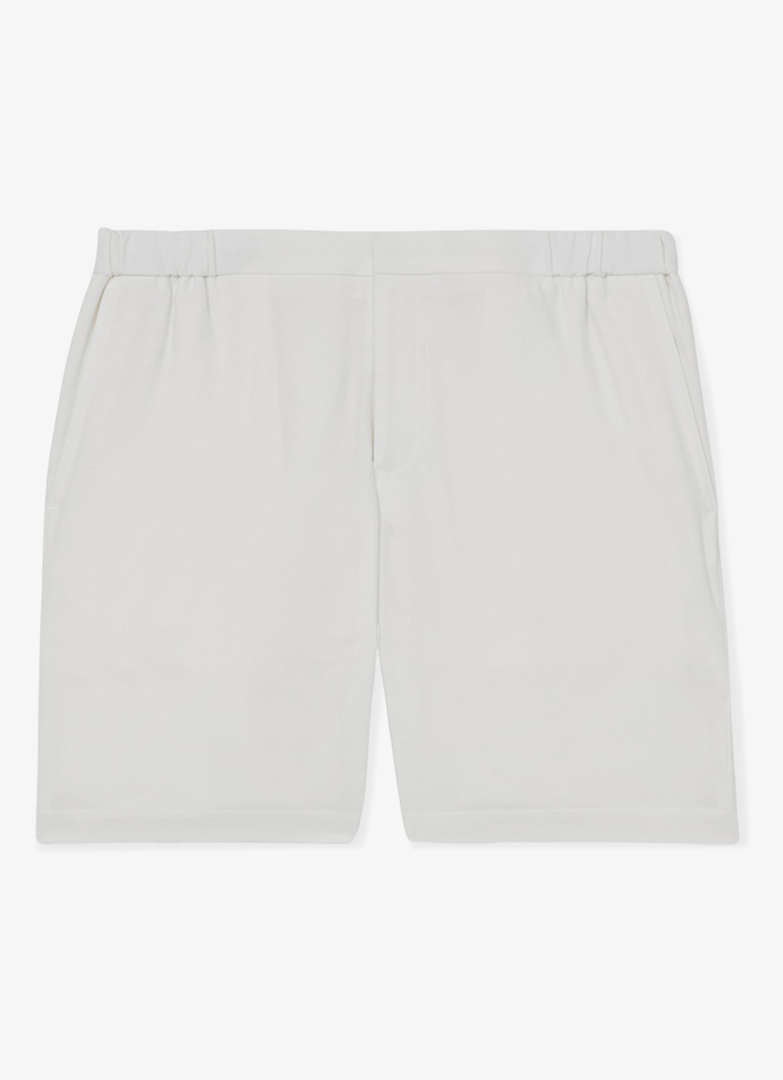 Reiss Deck straight fit korte broek met steekzakken - voorkant 2 wit