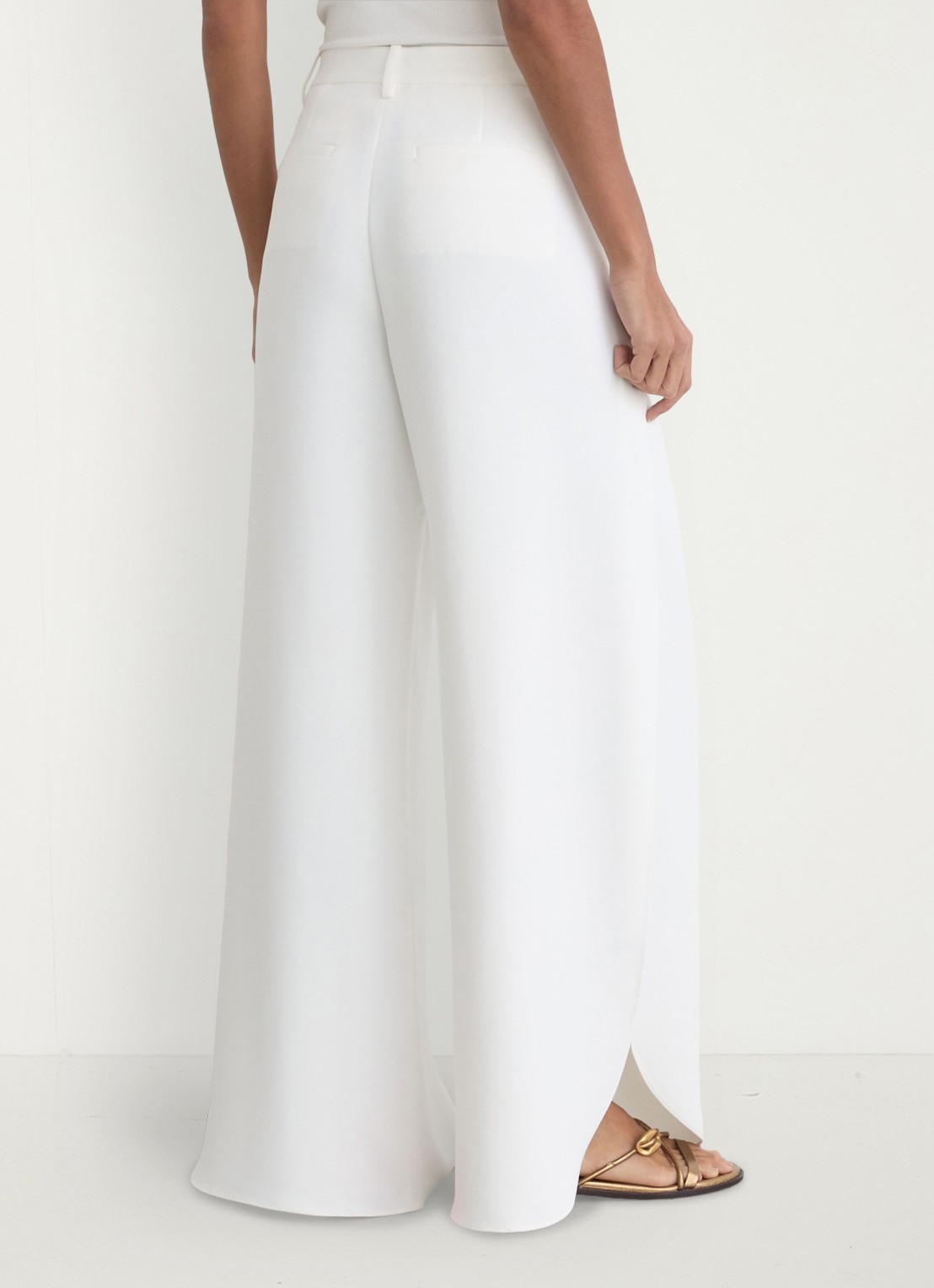 Reiss Deena high waist loose fit pantalon met split - achterkant 6 wit