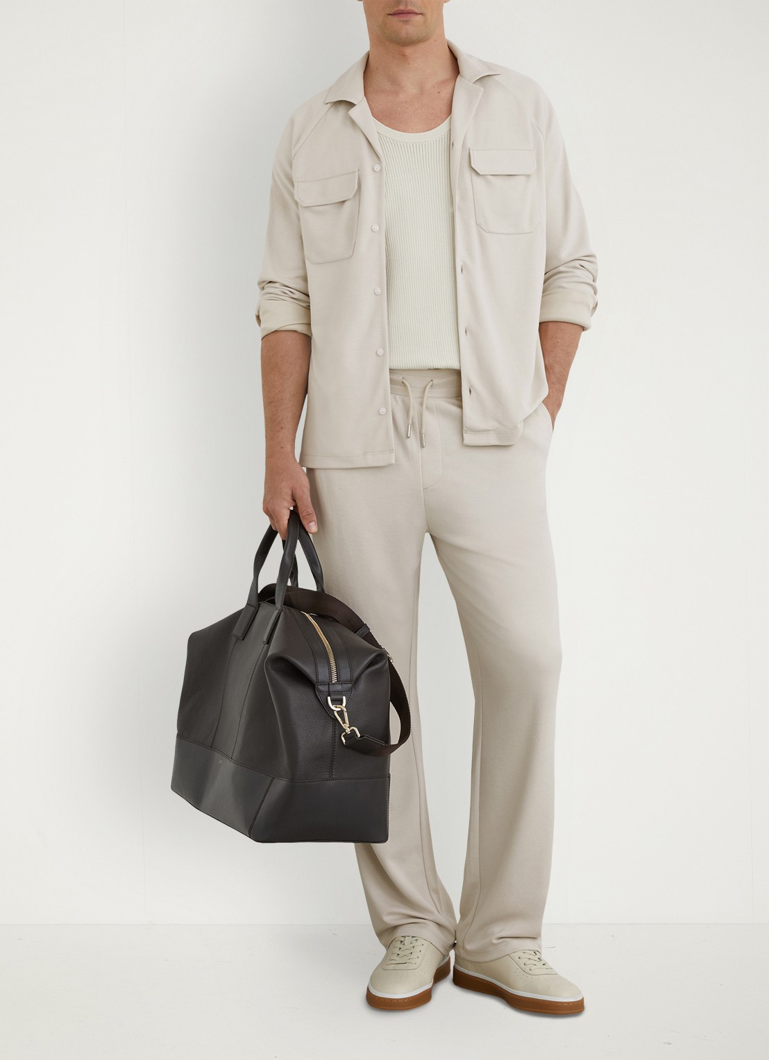 Reiss Delmer jack met borstzakken - voorkant 4 creme