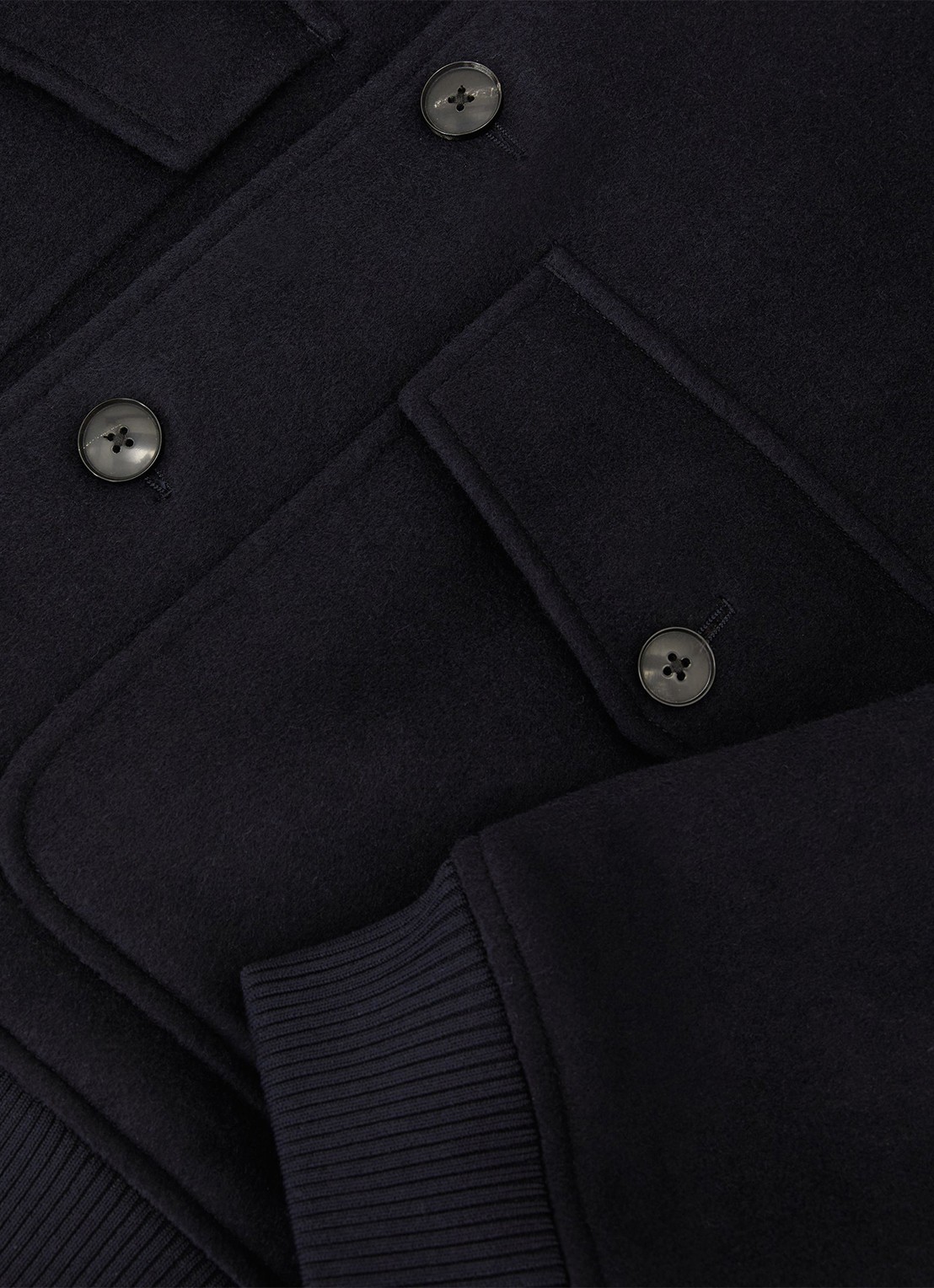 Reiss DELUCA bomberjack in wolblend  - detail 7 navy / blauw