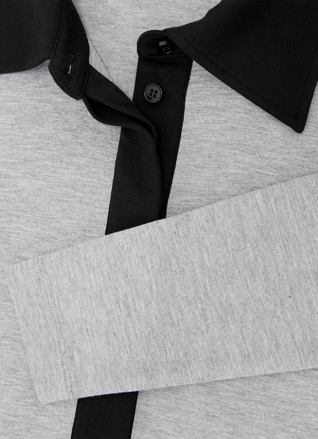 Reiss Denise fijngebreide trui  met polokraag - detail 5 grijs