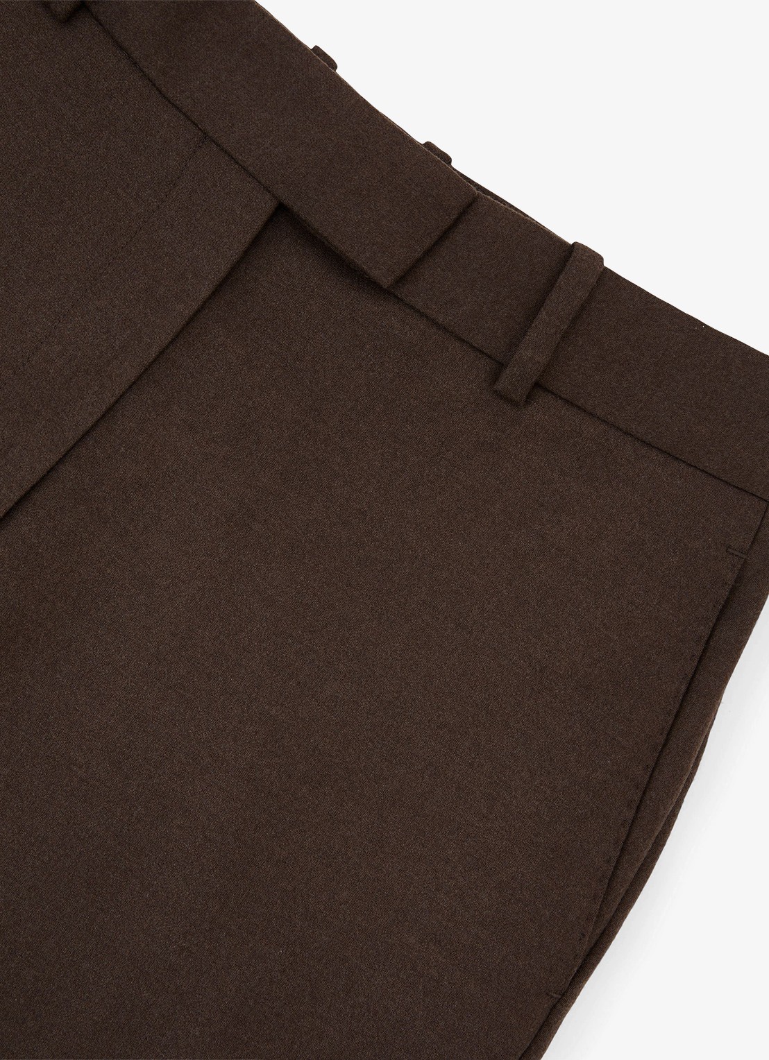 Reiss Derby high waist slim fit pantalon in wolblend - detail 6 bruin