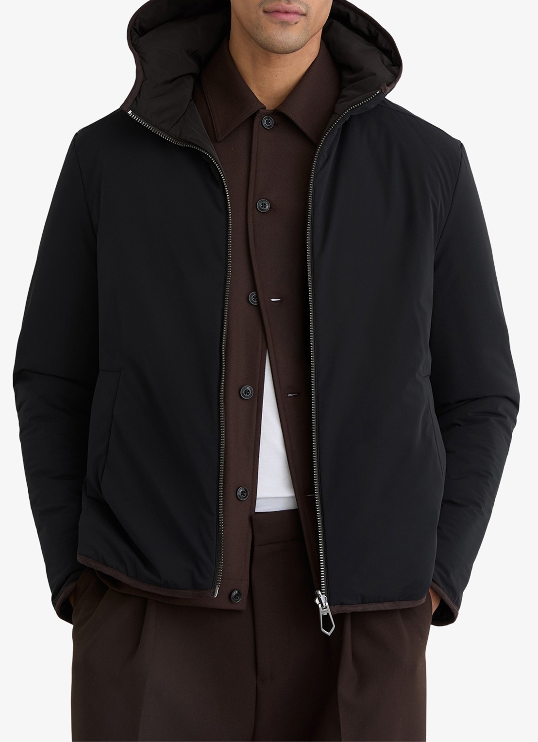 Reiss Devonay reversible gewatteerde jack met gekleurde rand - detail 4 multicolor