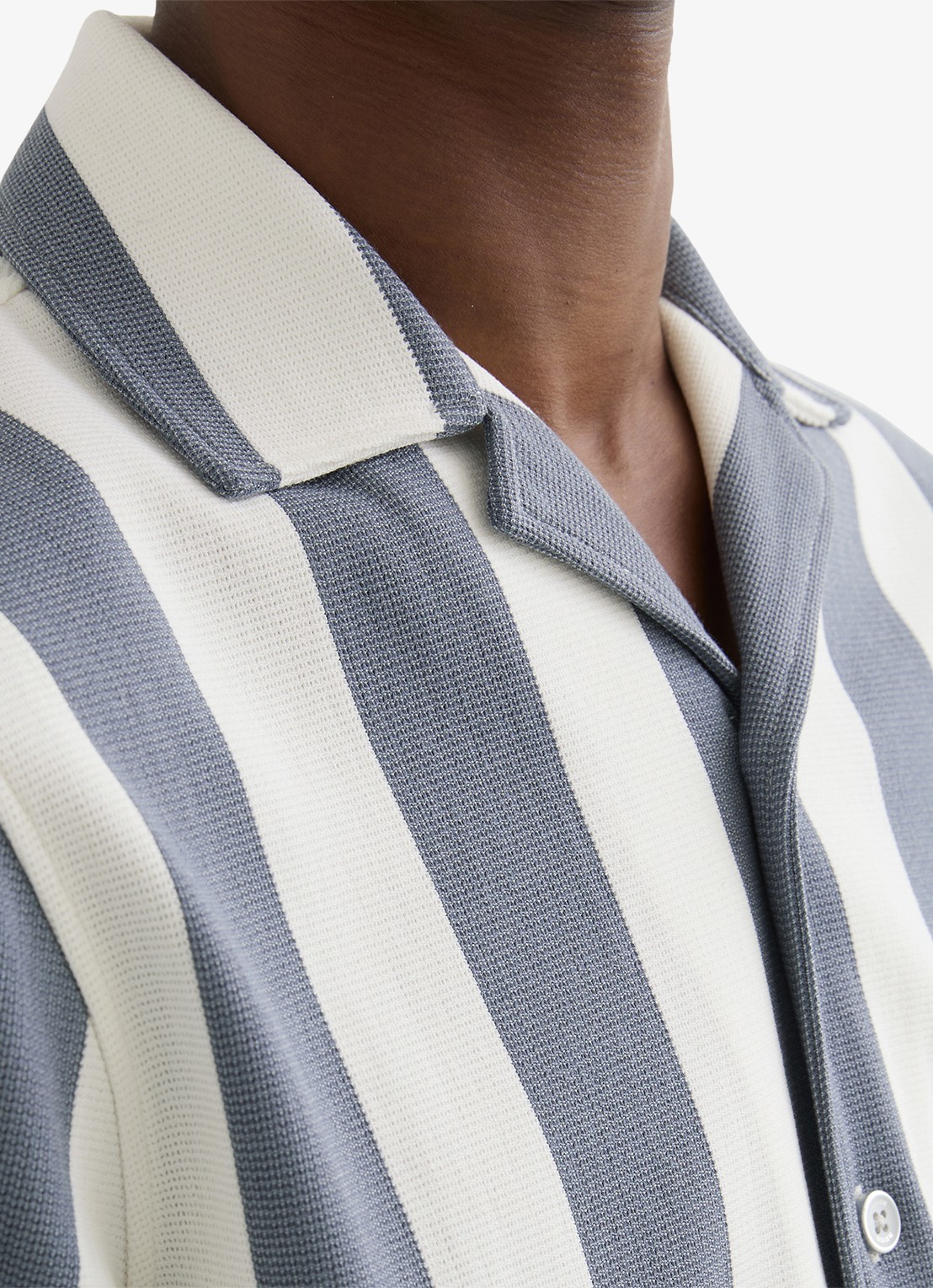 Reiss Dexter overhemd met streepprint  - detail 5 blauw