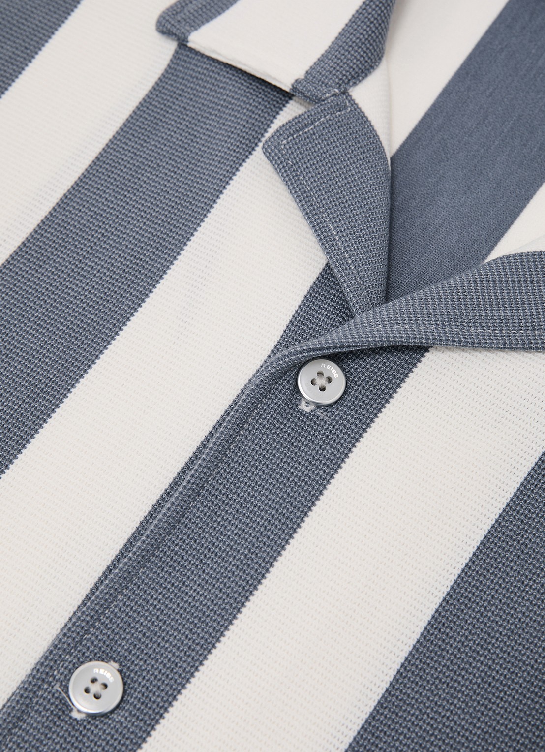 Reiss Dexter overhemd met streepprint  - detail 6 blauw