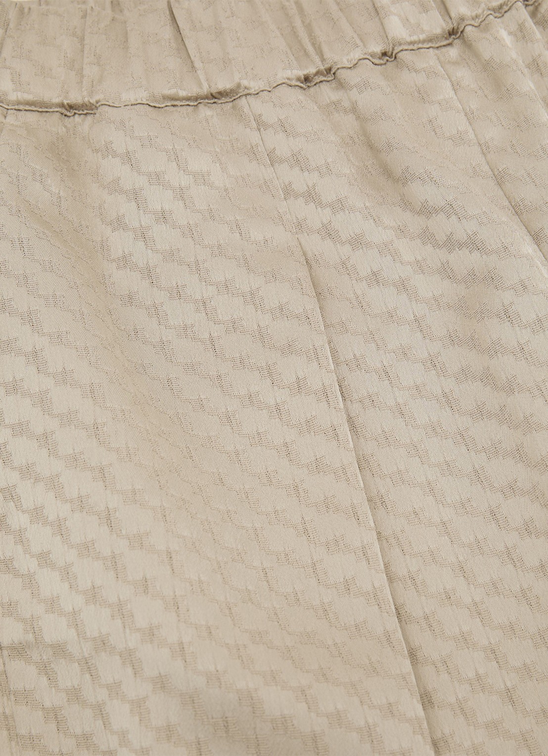 Reiss Dia high waist wide fit pantalon met jacquard dessin - detail 7 naturel