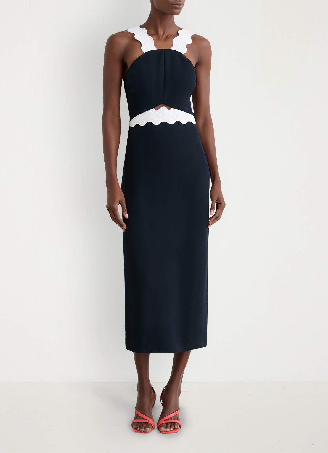 Reiss Dillon midi jurk met grafisch detail - detail 4 multicolor