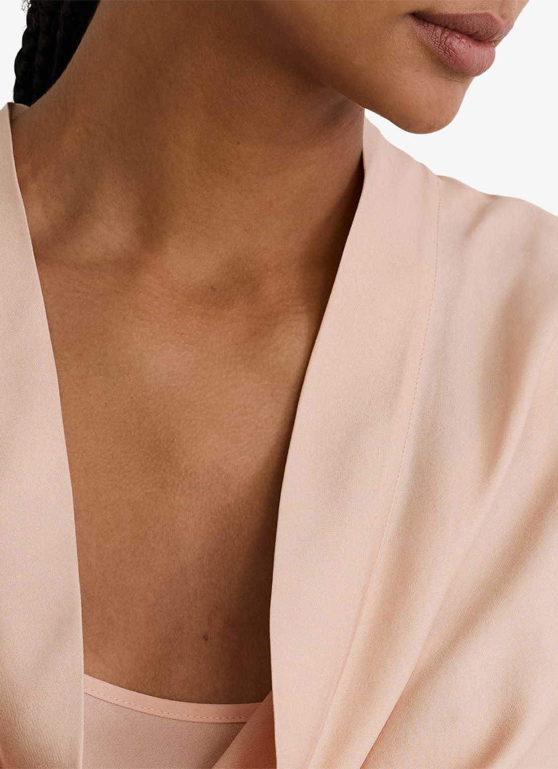 Reiss Dina tuniek met watervalhals  - detail 4 zalmroze