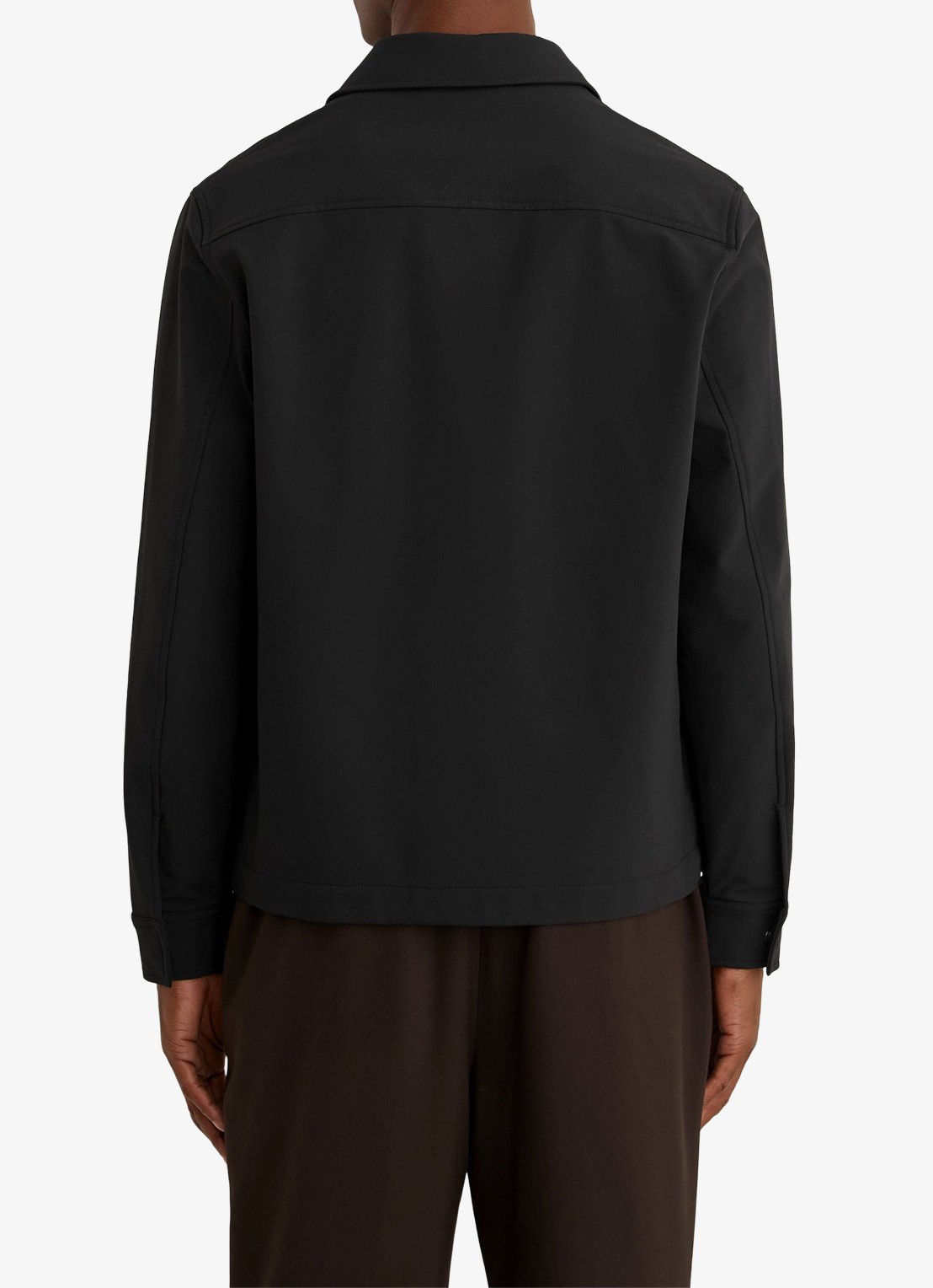 Reiss Divide regular fit overshirt met borstzak - achterkant 7 black / zwart