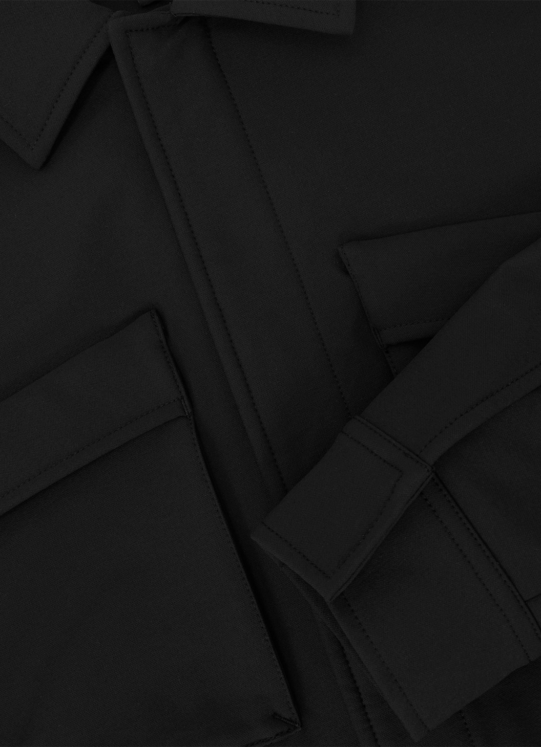 Reiss Divide regular fit overshirt met borstzak - detail 4 black / zwart