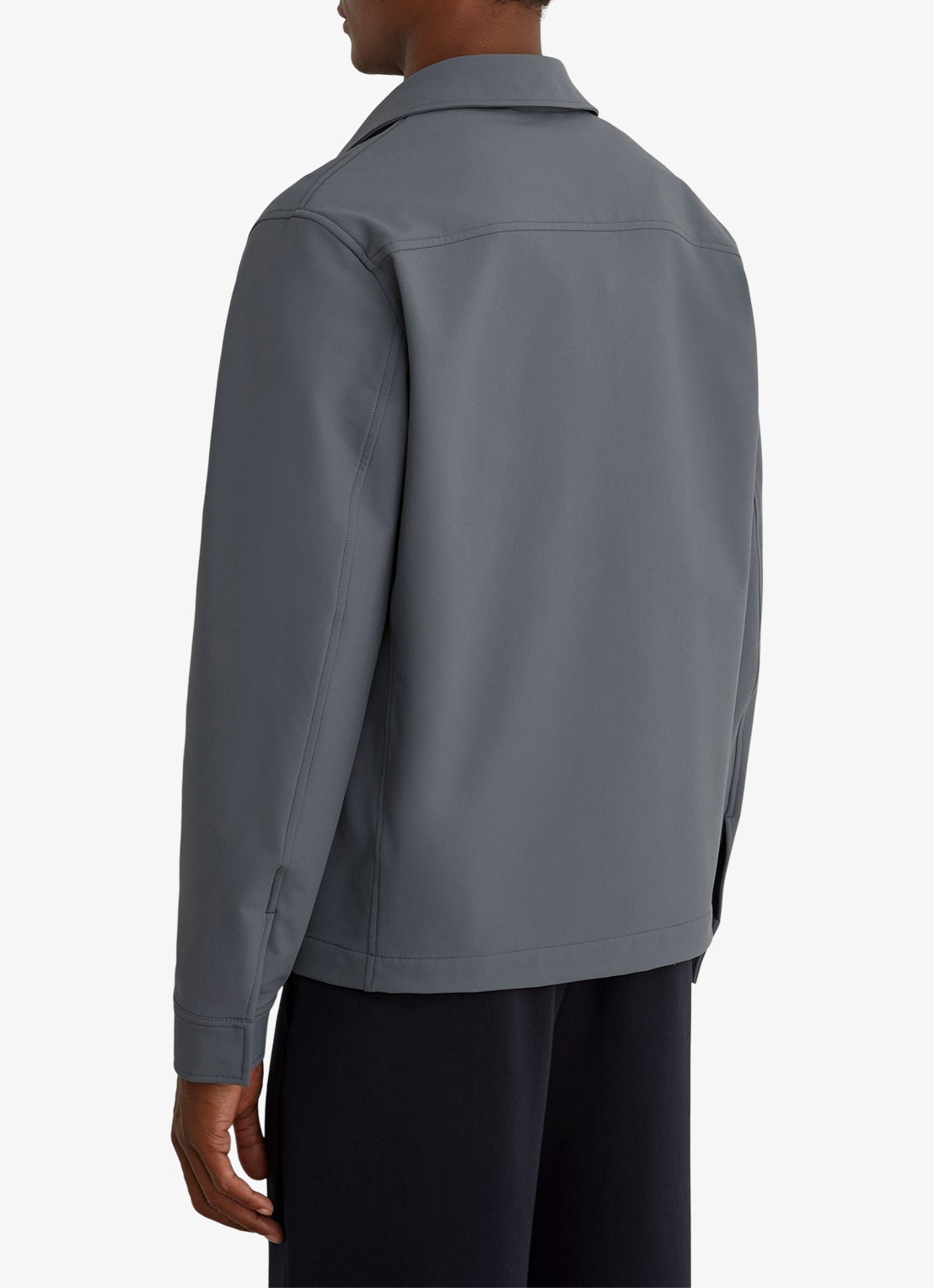 Reiss Divide regular fit overshirt met borstzak - achterkant 4 airforce blue / blauw