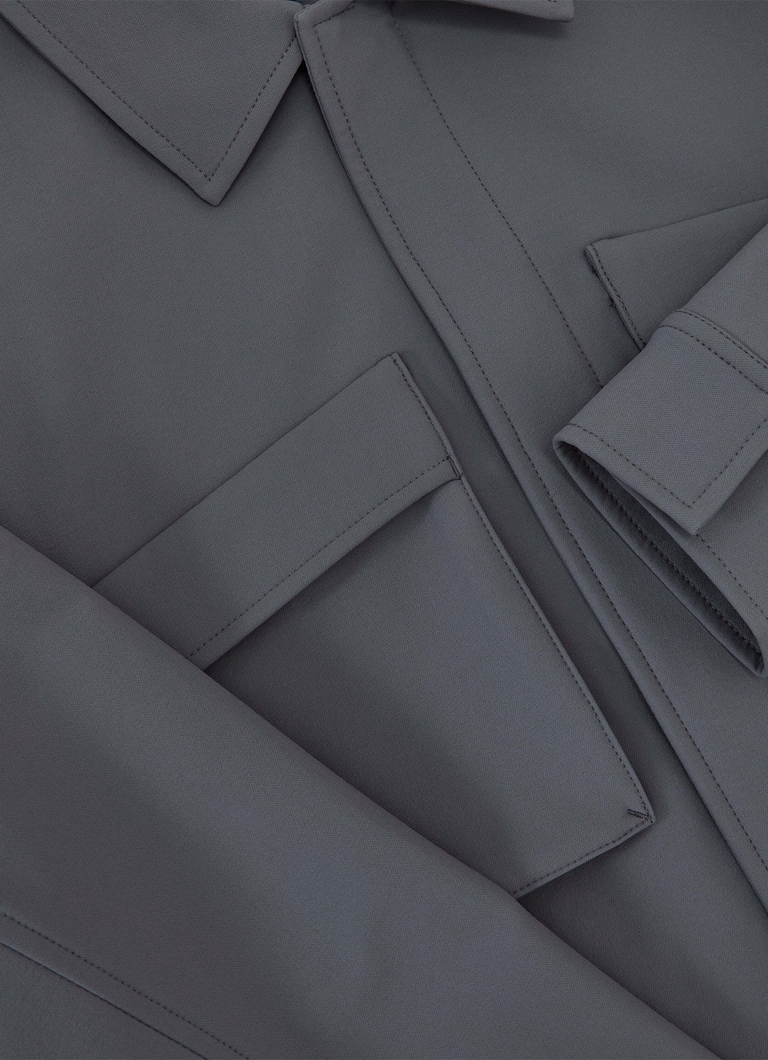 Reiss Divide regular fit overshirt met borstzak - detail 3 airforce blue / blauw