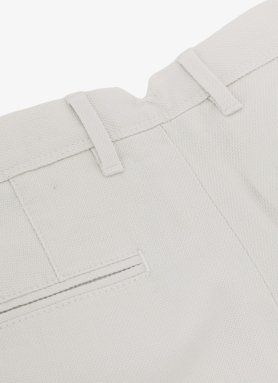 Reiss Dobby straight fit chino van katoen  - detail 4 gebroken wit