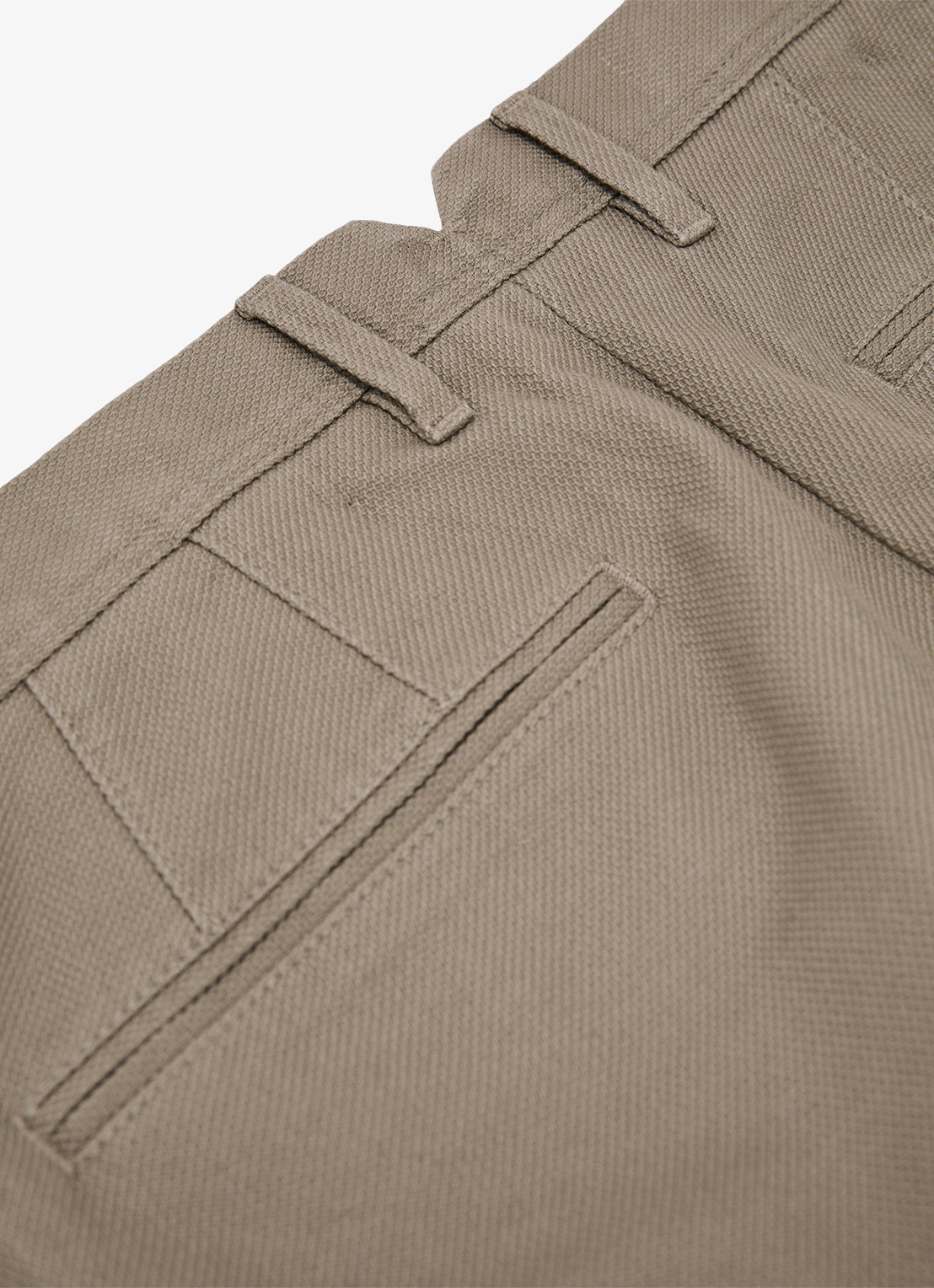Reiss Dobby straight fit chino van katoen  - detail 3 lichtbruin