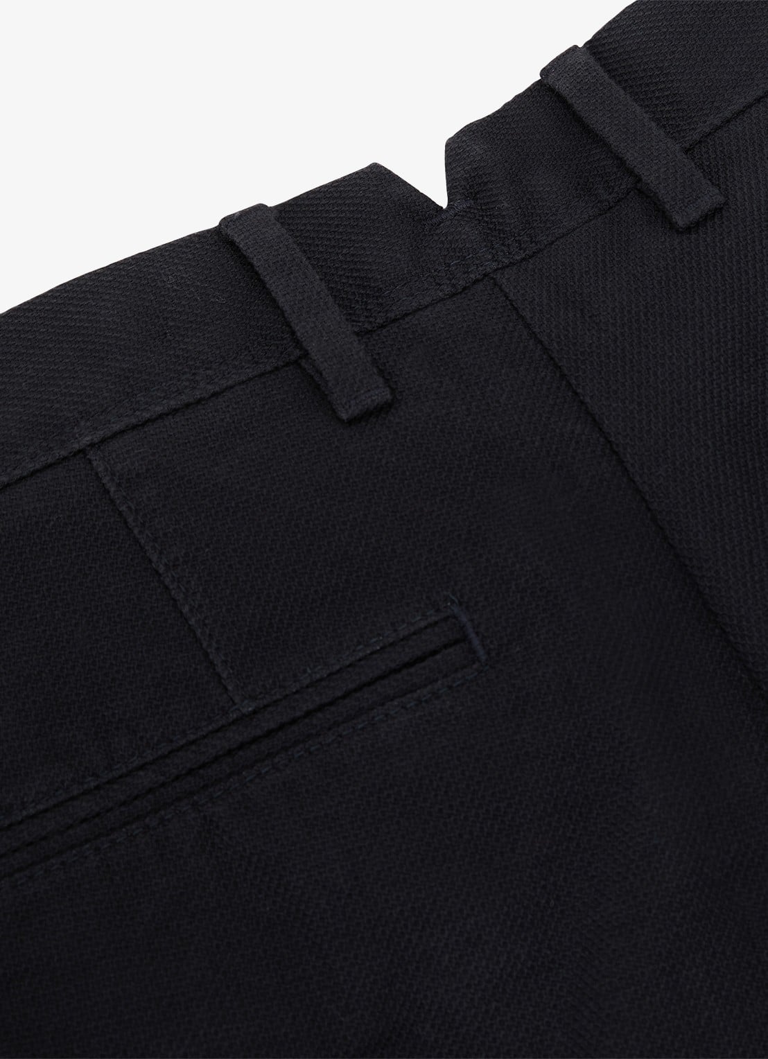 Reiss Dobby straight fit chino van katoen  - detail 7 navy / blauw