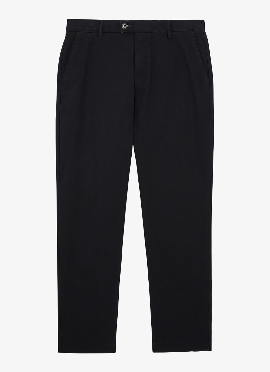 Reiss Dobby straight fit chino van katoen  - voorkant 2 navy / blauw