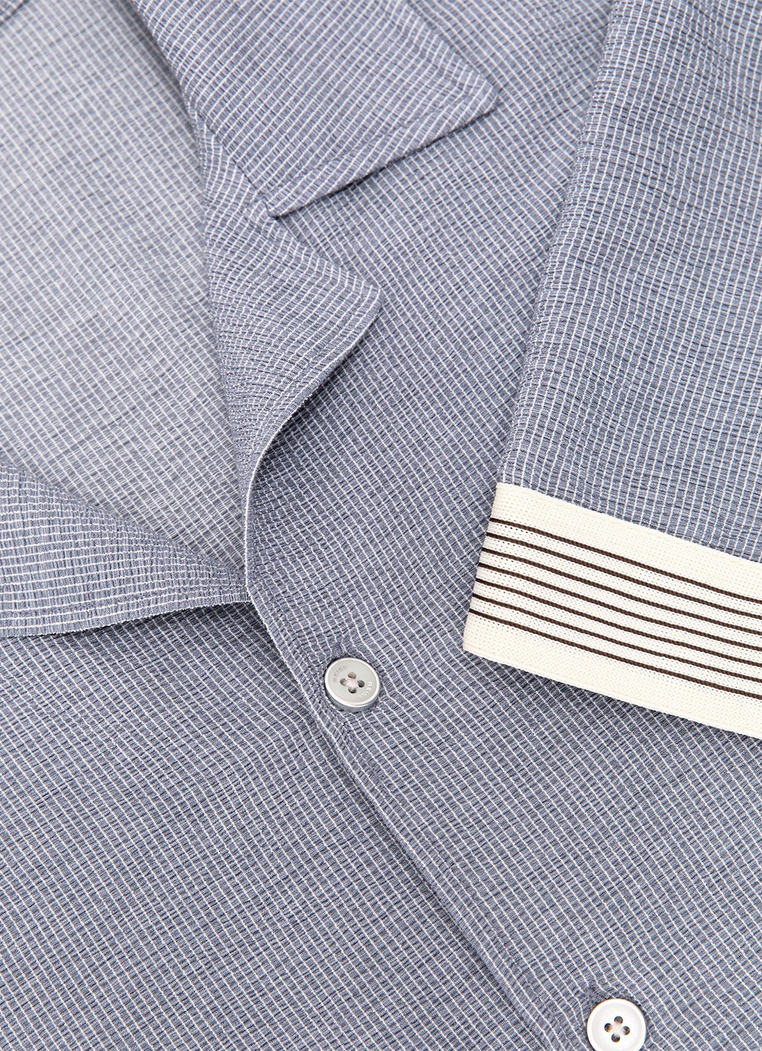 Reiss Dornie regular fit overhemd met streepprint - detail 5 airforce blue / blauw