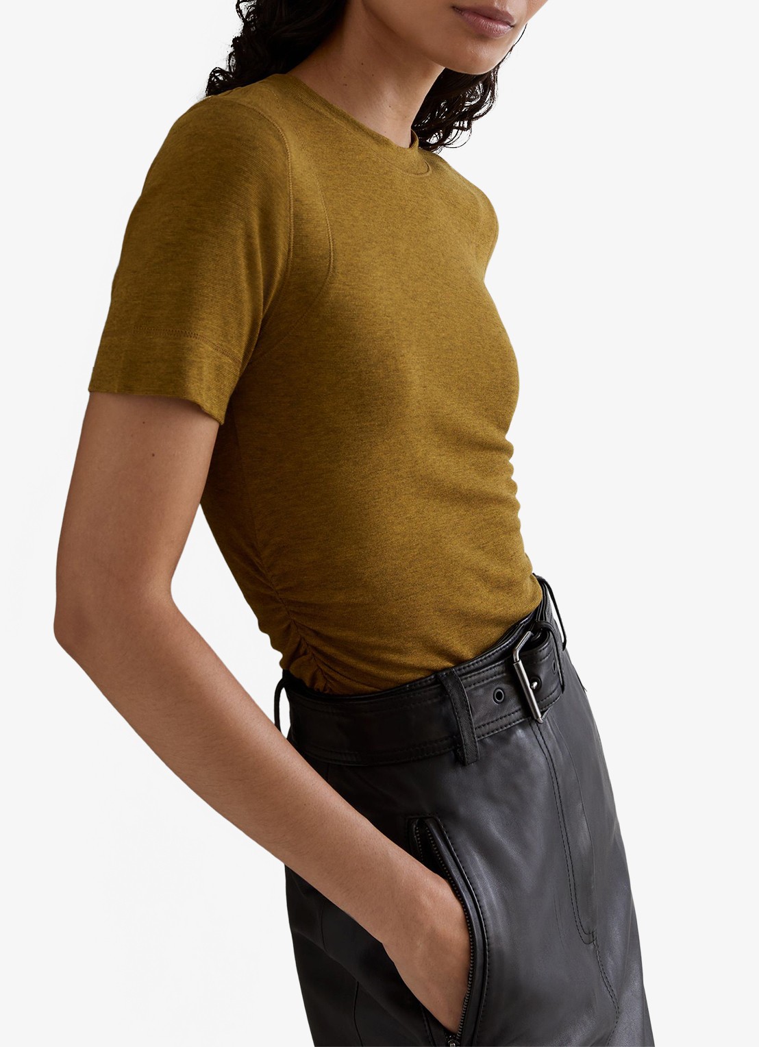 Reiss Dotty T-shirt met gemêleerd dessin - detail 3 groen