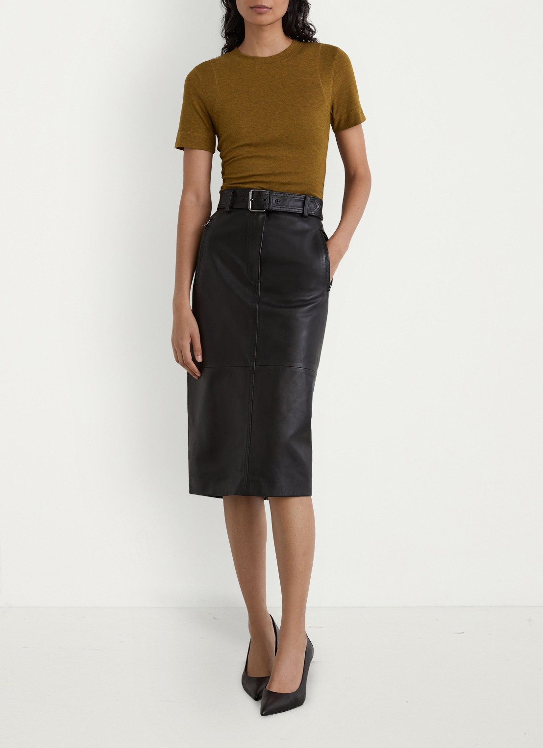 Reiss Dotty T-shirt met gemêleerd dessin - voorkant 6 groen