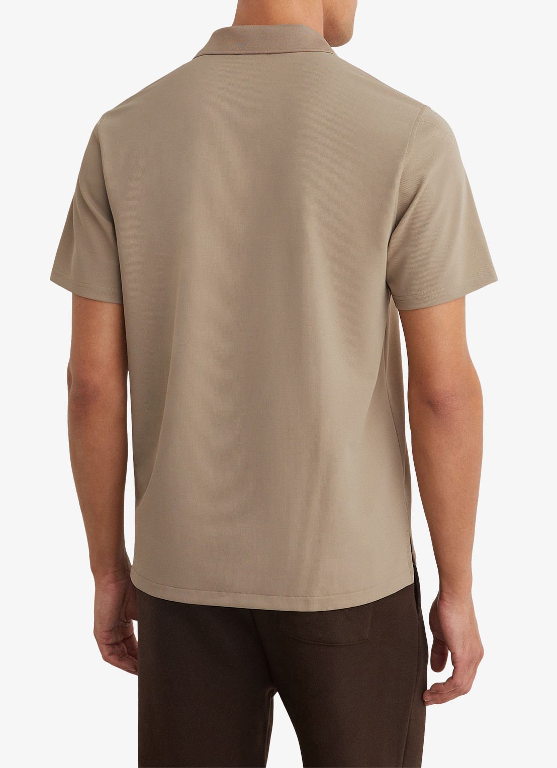 Reiss DOVER polo met structuur - achterkant 3 beige