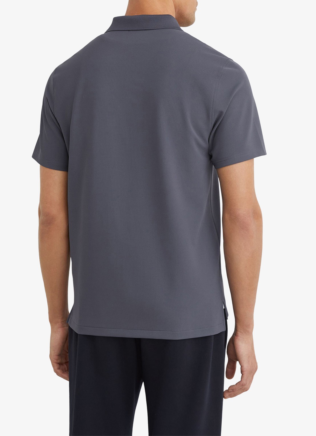 Reiss DOVER polo met structuur - achterkant 4 blauw