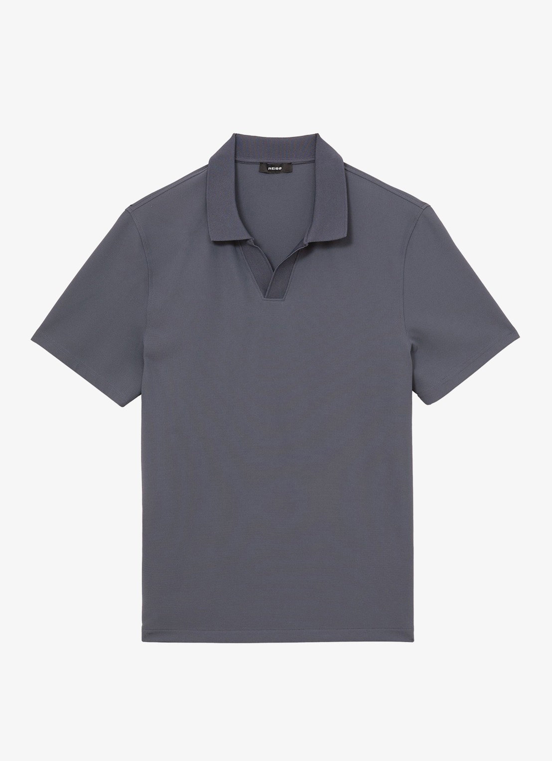 Reiss DOVER polo met structuur - voorkant 5 blauw