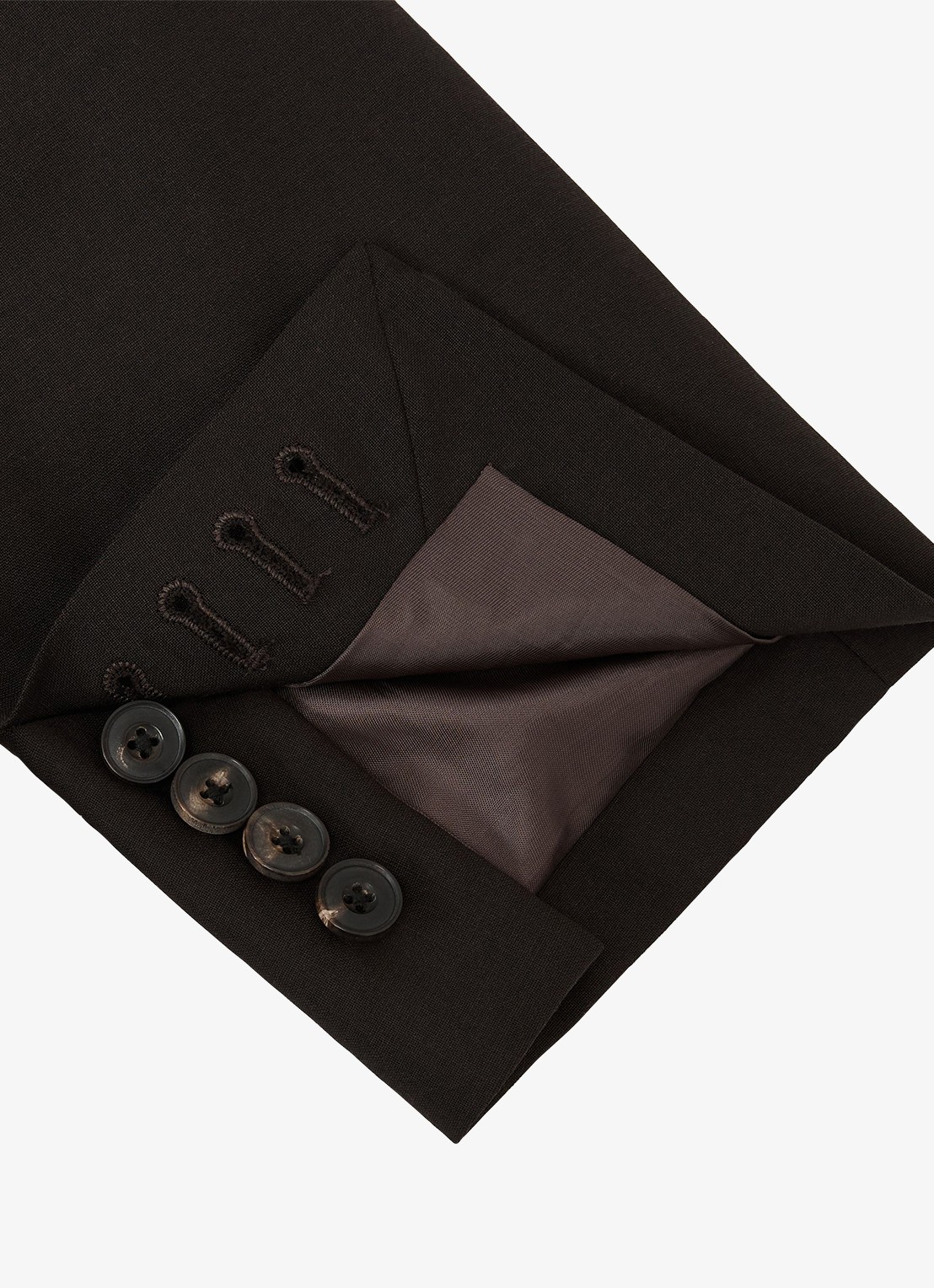 Reiss Dream double-breasted regular fit colbert in wolblend  - detail 3 donkerbruin