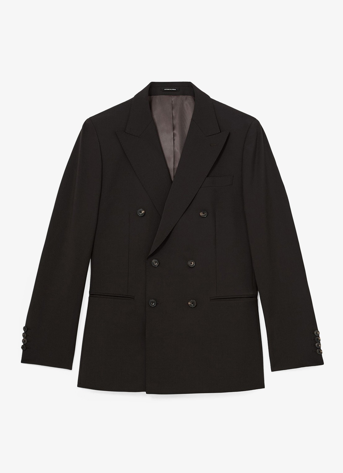 Reiss Dream double-breasted regular fit colbert in wolblend  - voorkant 5 donkerbruin