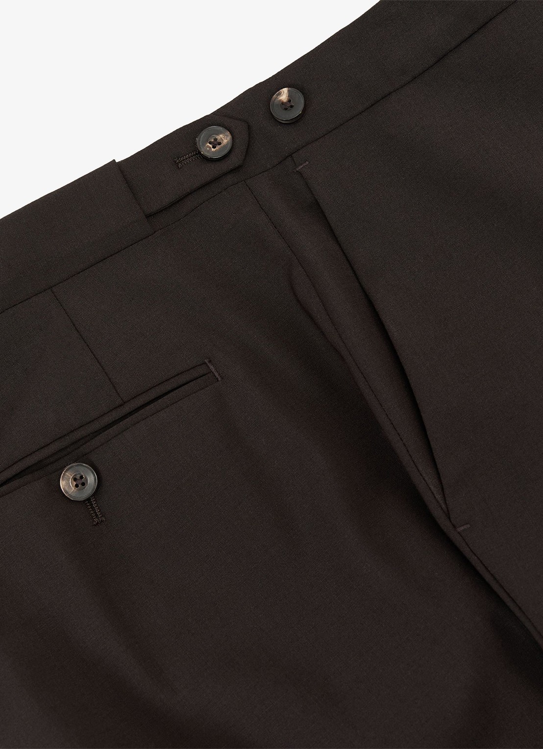 Reiss Dream regular fit pantalon in wolblend - detail 7 donkerbruin