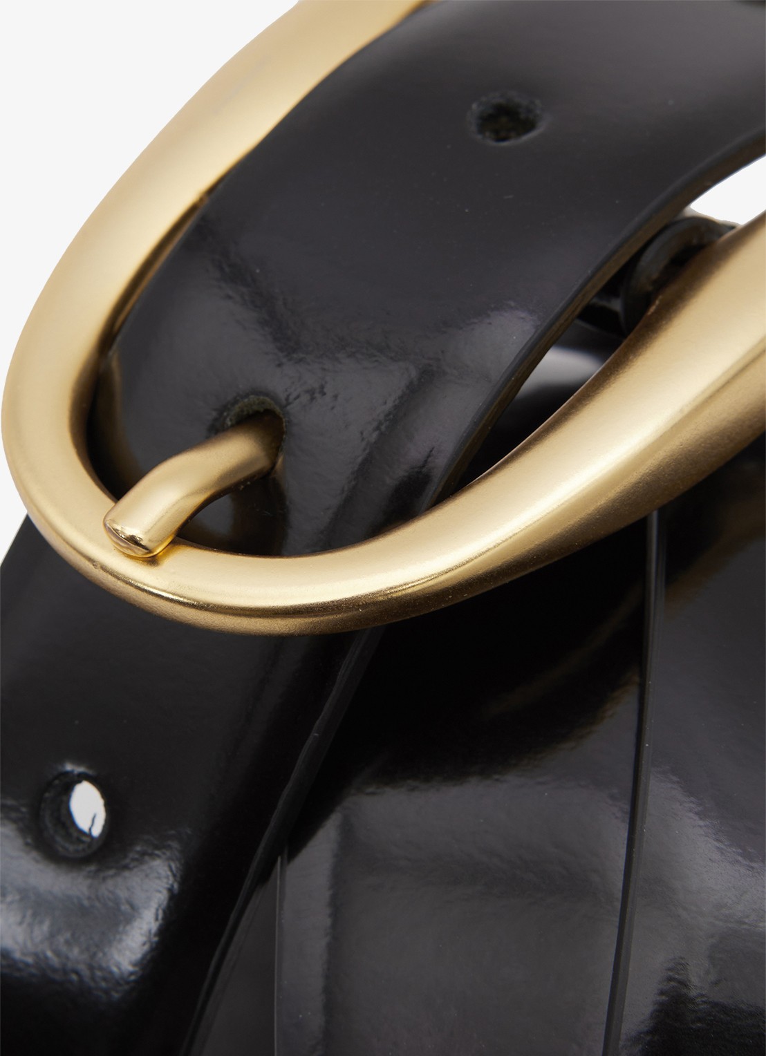 Reiss Drew riem van lakleer - detail 2 black / zwart
