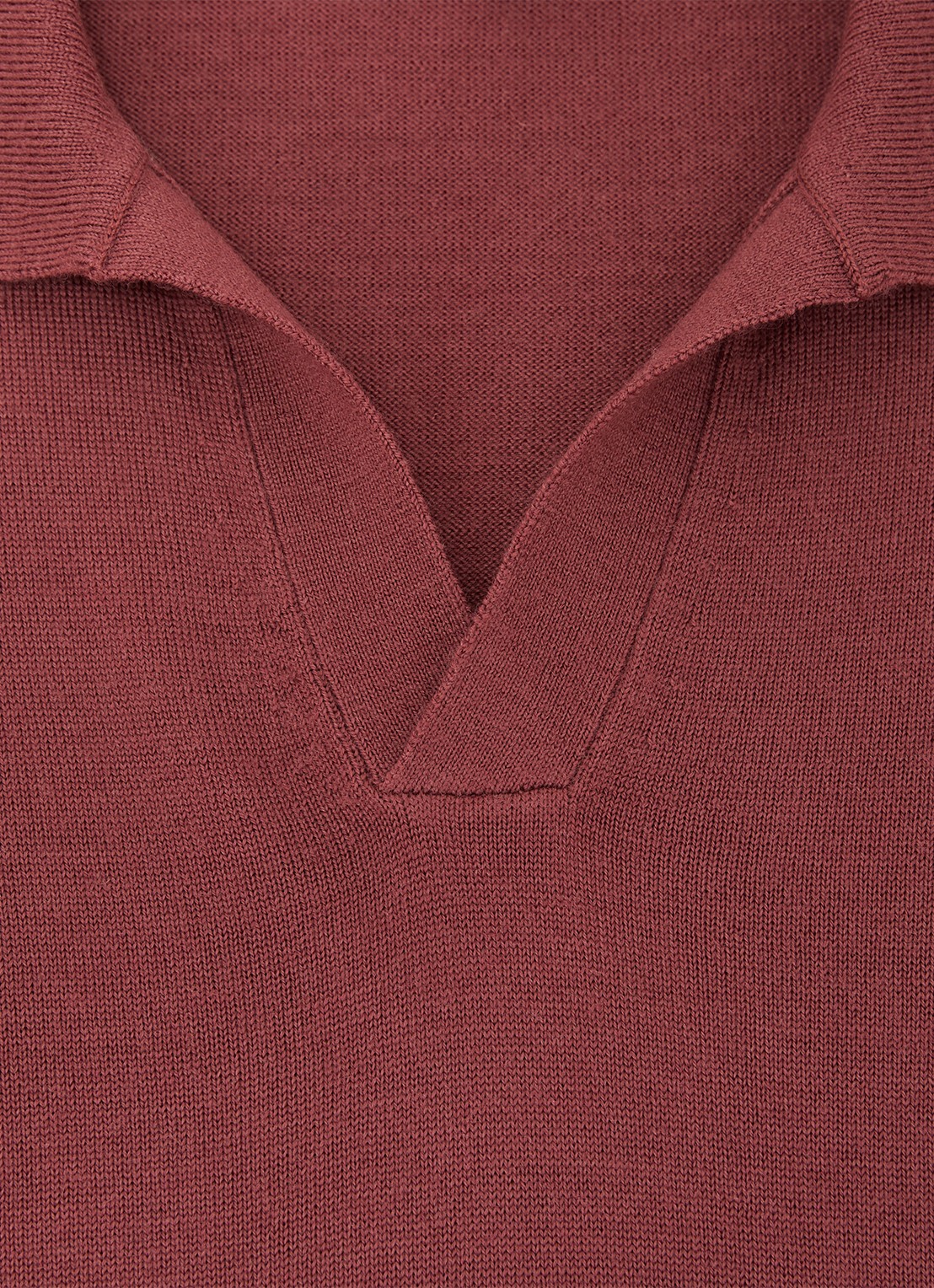 Reiss Duchie regular fit polo van merino wol - detail 4 roze