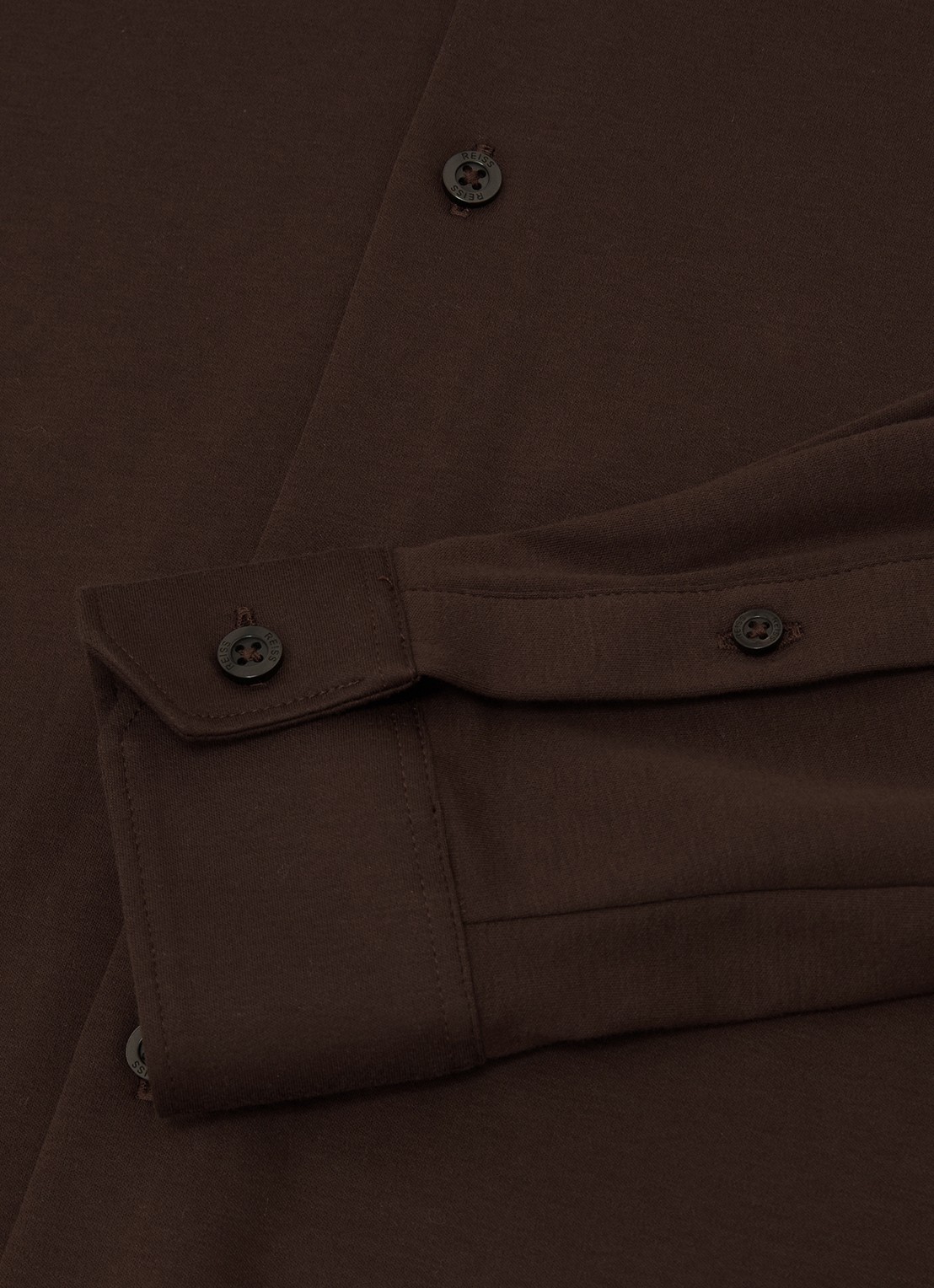 Reiss Duke slim fit overhemd - detail 6 brown / bruin