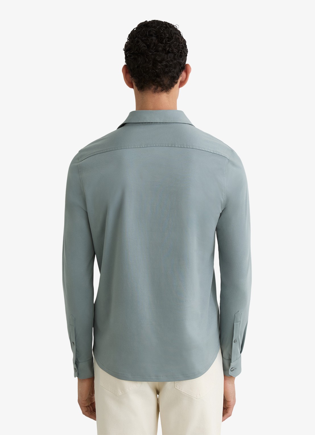 Reiss Duke slim fit overhemd - achterkant 2 steel blue / blauw