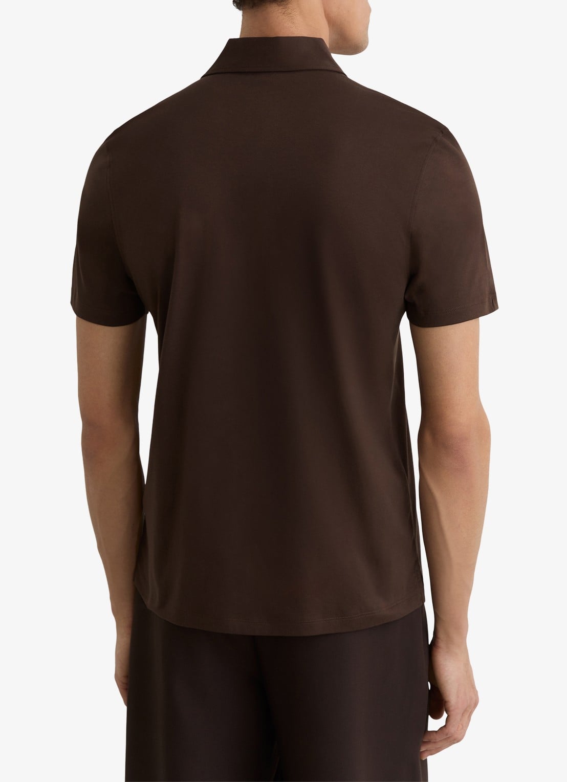 Reiss Earl regular fit polo van katoen - achterkant 3 brown / bruin