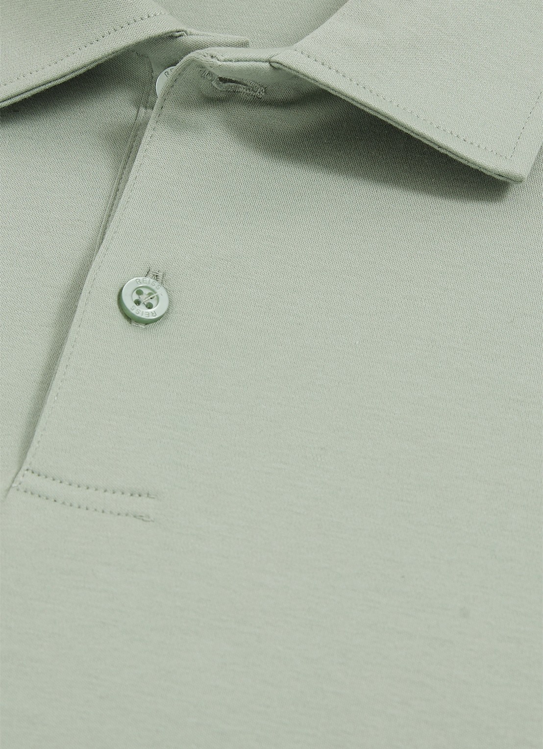 Reiss Earl slim fit polo met stretch - detail 5 groen