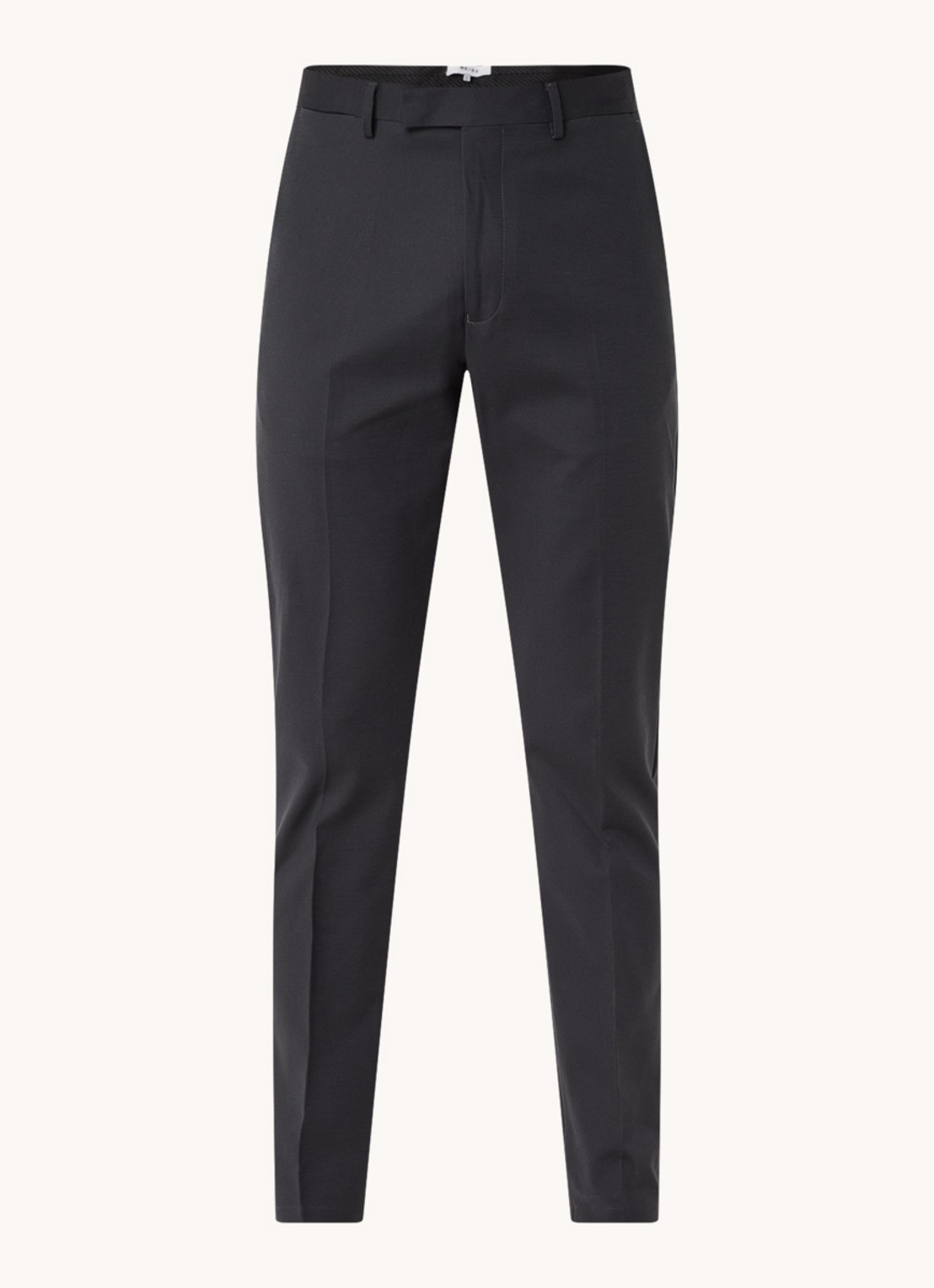 Reiss Eastbury slim fit chino met steekzakken  - voorkant 4 staalblauw