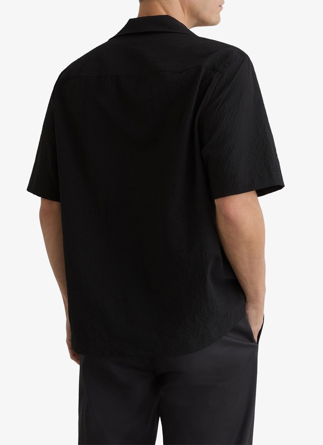 Reiss Eclipse regular fit overhemd met borstzak - achterkant 6 black / zwart