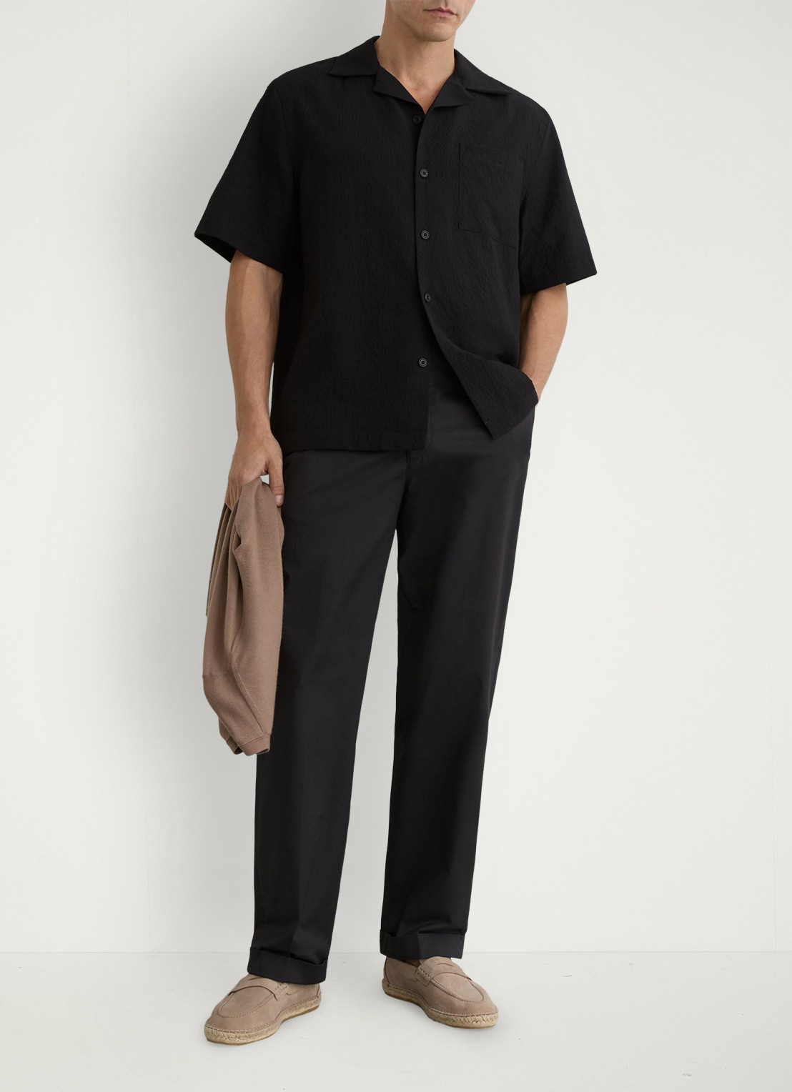 Reiss Eclipse regular fit overhemd met borstzak - voorkant 2 black / zwart