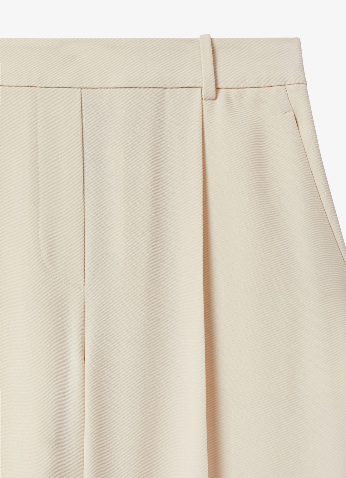 Reiss Eden high waist wide fit pantalon met steekzakken - detail 7 creme