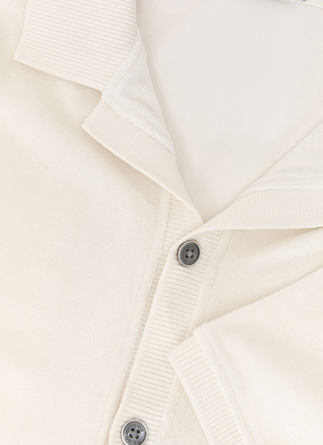 Reiss Eden overhemd van badstof - detail 3 white / wit