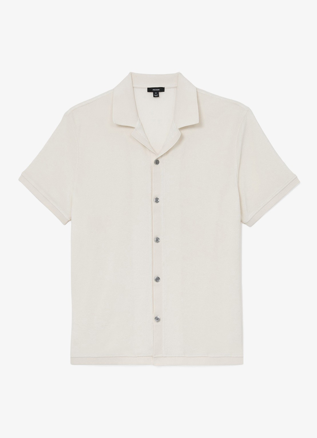 Reiss Eden overhemd van badstof - voorkant 5 white / wit