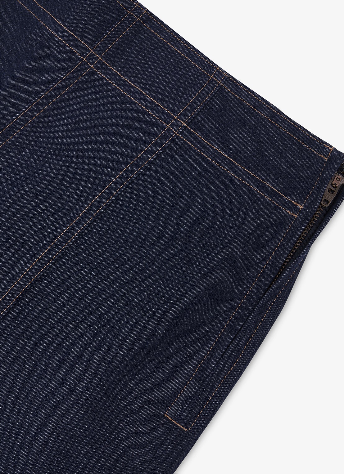Reiss Edie flared broek met doorgestikte details - detail 6 indigo