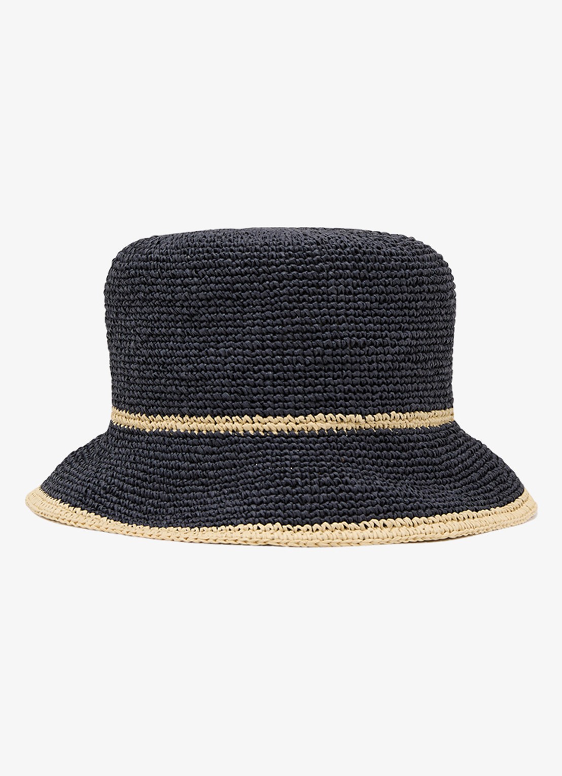 Reiss Edith hoed met gevlochten detail - voorkant blauw