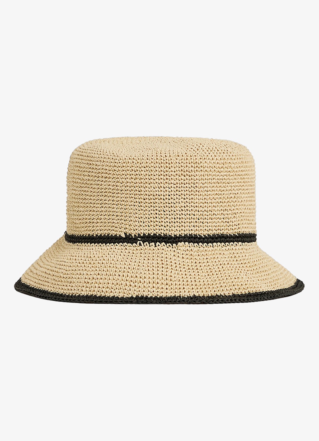 Reiss Edith hoed van raffia - achterkant beige
