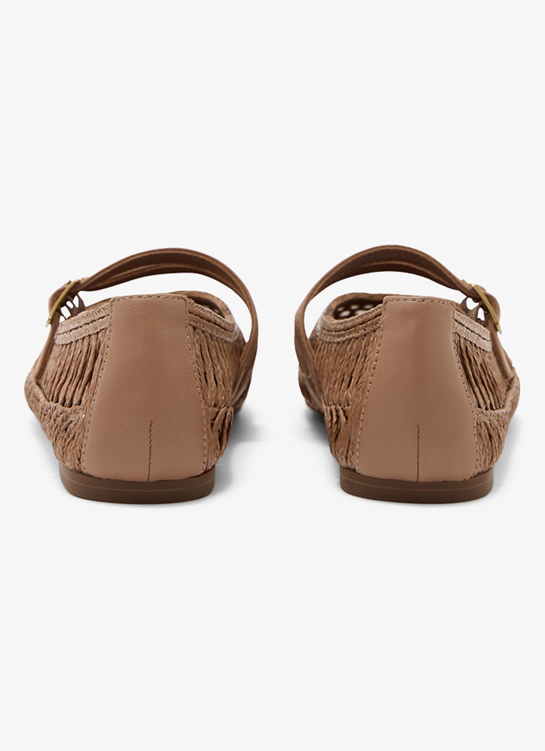 Reiss Eizabeth ballerina met gevlochten detail - detail 4 lichtbruin