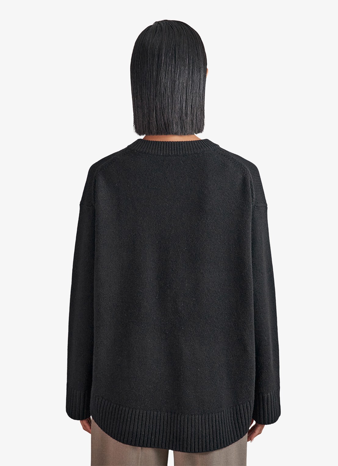 Reiss Ella fijngebreide trui in wolblend - achterkant 4 black / zwart